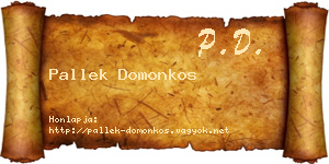 Pallek Domonkos névjegykártya